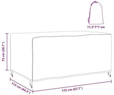 Baldų uždangalas Paprastas Juoda 172 x 113 x 73 cm 420D