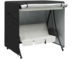 Lauko sūpynių uždangalas Juoda 175 x 125 x 180 cm