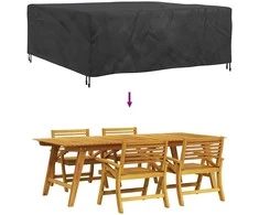 Baldų uždangalas Paprastas Juoda 200 x 190 x 85 cm 210D
