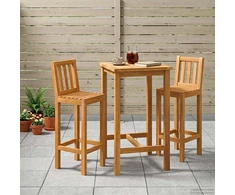Lauko baro rinkinys 3 pcs Neapdorotas Kieto teka medžio