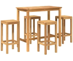 Lauko baro rinkinys 5 pcs Neapdorotas Kieto teka medžio