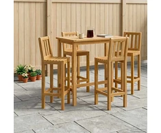 Lauko baro rinkinys 5 pcs Neapdorotas Kieto teka medžio