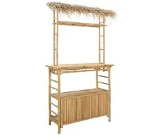 Lauko baro stalas Natūrali 110 x 50 x 209 cm Bambukas