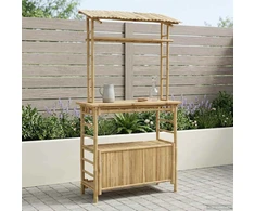 Lauko baro stalas Natūrali 110 x 50 x 210 cm Bambukas