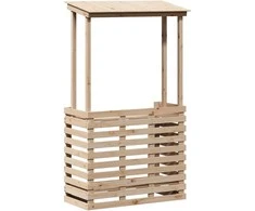 Lauko baro stalas su stogeliu, 112,5x57x195,5cm, mediena