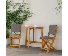 Lauko bistro kėdės 2 pcs Tamsiai pilka 38 x 46 x 85 cm