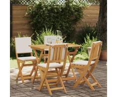 Lauko bistro kėdės 4 pcs Kreminė balta 38 x 46 x 85 cm