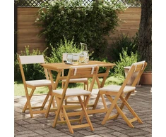 Lauko bistro kėdės 4 pcs Kreminė balta 40 x 53 x 80 cm