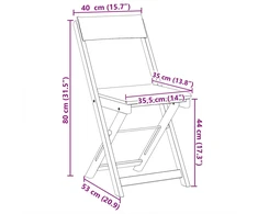 Lauko bistro kėdės 4 pcs Tamsiai pilka 40 x 53 x 80 cm