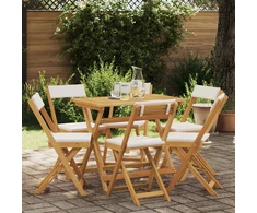 Lauko bistro kėdės 6 pcs Kreminė balta 40 x 53 x 80 cm