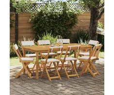 Lauko bistro kėdės 8 pcs Kreminė balta 40 x 53 x 80 cm