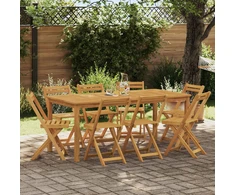 Lauko bistro kėdės 8 pcs Natūrali 40 x 53 x 80 cm