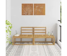 Lauko galinė sofa 2 Vienetas Balta 182,5 x 63 x 73 cm