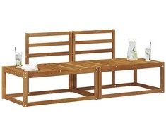 Lauko galinė sofa 2 Vienetas Natūrali 182,5 x 63 x 73 cm