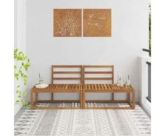 Lauko galinė sofa 2 Vienetas Natūrali 182,5 x 63 x 73 cm