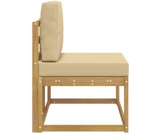 Lauko galinė sofa Balta 91 x 63 x 73 cm Kietos akacijos mediena