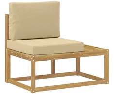 Lauko galinė sofa Balta 91 x 63 x 73 cm Kietos akacijos mediena