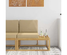 Lauko galinė sofa Balta 91 x 63 x 73 cm Kietos akacijos mediena