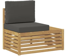 Lauko galinė sofa Balta 91 x 63 x 73 cm Kietos akacijos mediena