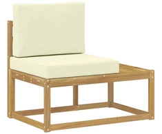 Lauko galinė sofa Balta 91 x 63 x 73 cm Kietos akacijos mediena