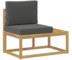 Lauko galinė sofa Balta 91 x 63 x 73 cm Kietos akacijos mediena