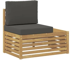 Lauko galinė sofa Balta 91 x 63 x 73 cm Kietos akacijos mediena