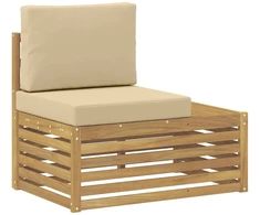 Lauko galinė sofa Balta 91 x 63 x 73 cm Kietos akacijos mediena