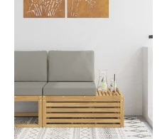 Lauko galinė sofa Kietos akacijos mediena Balta