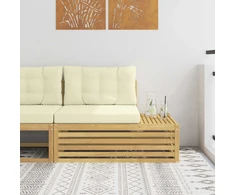 Lauko galinė sofa Kietos akacijos mediena Balta