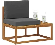 Lauko galinė sofa Natūralus ir antracitas 91 x 63 x 73 cm