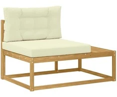 Lauko galinė sofa su pagalve Balta 115 x 83 x 73 cm Poliesteris