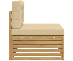 Lauko galinė sofa su pagalve Balta 115 x 83 x 73 cm