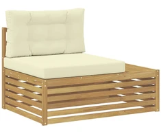 Lauko galinė sofa su pagalve Balta 115 x 83 x 73 cm