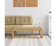 Lauko galinė sofa su pagalve Balta 115 x 83 x 73 cm Poliesteris