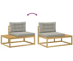 Lauko galinė sofa su pagalve Balta 115 x 83 x 73 cm Poliesteris