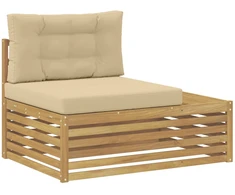 Lauko galinė sofa su pagalve Balta 115 x 83 x 73 cm