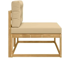Lauko galinė sofa su pagalve Balta 115 x 83 x 73 cm Poliesteris