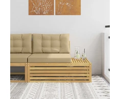 Lauko galinė sofa su pagalve Balta 115 x 83 x 73 cm