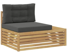 Lauko galinė sofa su pagalve Balta 115 x 83 x 73 cm
