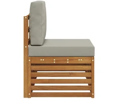 Lauko galinė sofa su pagalve Natūrali 91 x 63 x 73 cm