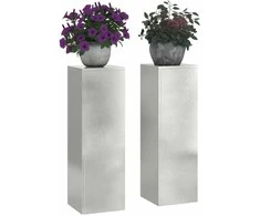 Augalų stovas 2 pcs Sidabro 24 x 24 x 75 cm