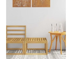 Lauko Hocker Kietos akacijos mediena Balta 59 x 59 x 37 cm