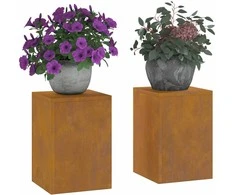 Augalų stovas 2 pcs Rūdijanti 24 x 24 x 35 cm
