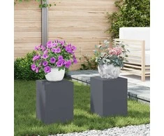 Augalų stovas 2 pcs Antracitas 24 x 24 x 35 cm Plienas