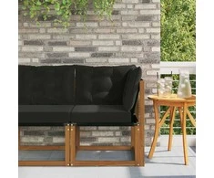 Lauko kampinė sofa Kietas akacijos medis ir tekstilenas