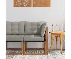Lauko kampinė sofa Kietas akacijos medis ir tekstilenas