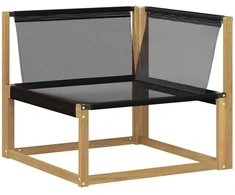 Lauko kampinė sofa Kietos akacijos mediena Balta