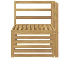 Lauko kampinė sofa Kietos akacijos mediena Balta