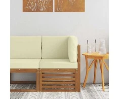 Lauko kampinė sofa Kietos akacijos mediena Natūrali