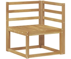 Lauko kampinė sofa Kietos akacijos mediena Balta